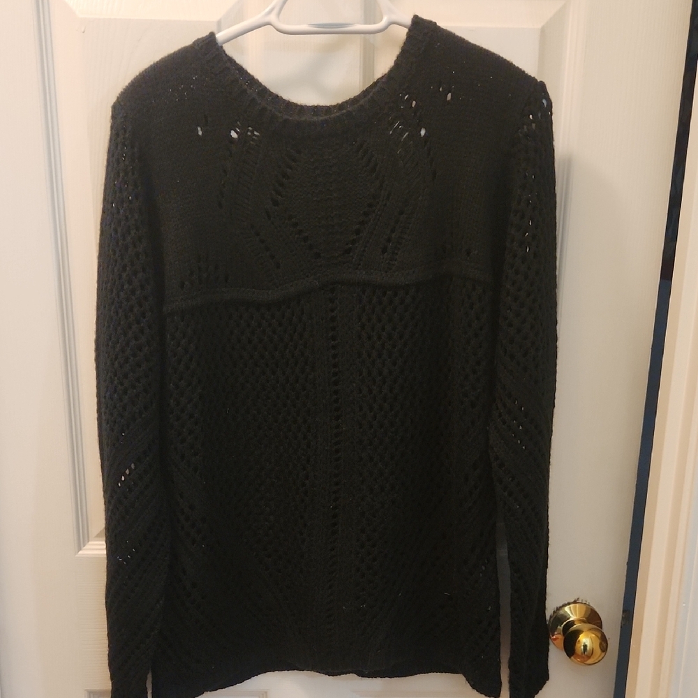 Black LOOSE a knit Sweater